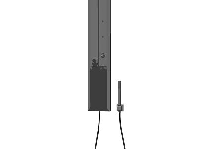 Modern Black Rainfall Shower Head With Handheld Sprayer And Long Arm Design 3d model