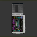 Open Retro Tape Player With Colorful Cassette And Transparent Lid