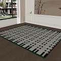 Modern Middle Style Square Carpet Middle Style Carpet 3d model
