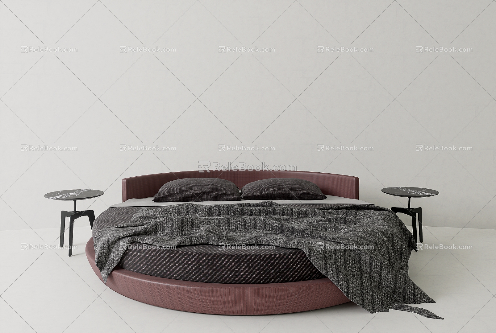 Round Bed Round Bed Hotel Queen Bed 3d model