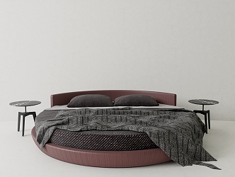 Round Bed Round Bed Hotel Queen Bed 3d model