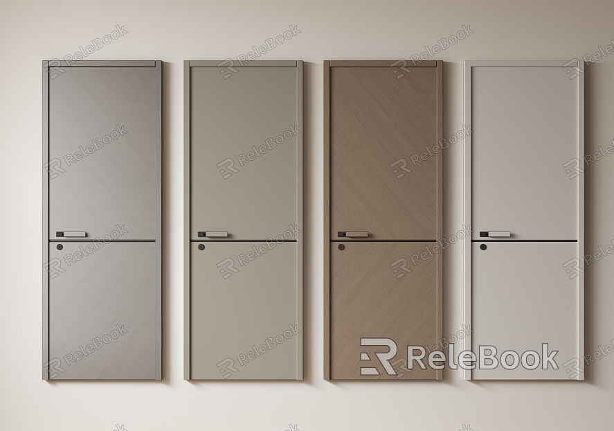 Modern Minimalist Single Door Room Door Bedroom Door Handler Door Flat Door Solid Wooden Door Kitchen Toilet Door model