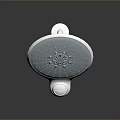 Polished Metal Shower Head With Round Spray Face And Modern Design For Bathroom Use
