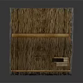 Traditional Rustic Wooden House with Thatch Roof and Wooden Frame Structure Design