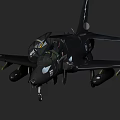 Black Military Fighter Jet With 851 T Markings Roundels And Lightning Emblem