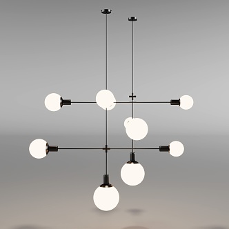 Modern chandelier 3d model