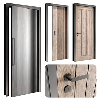 Modern swing door 3d model