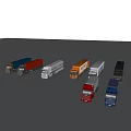 Various Types and Different Colors Miniature Truck Models Collection