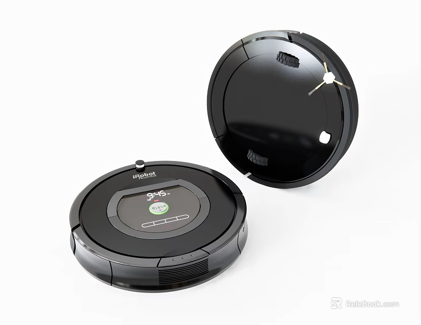 Two Smart Robotic Vacuum Cleaners As Daily Home Cleaning Appliance With Modern Design 3d model 