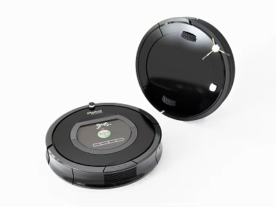 Two Smart Robotic Vacuum Cleaners As Daily Home Cleaning Appliance With Modern Design 3d model