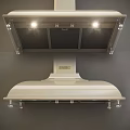 Smeg Stylish Silver Wall Mounted Kitchen Range Hood With Built In Lights