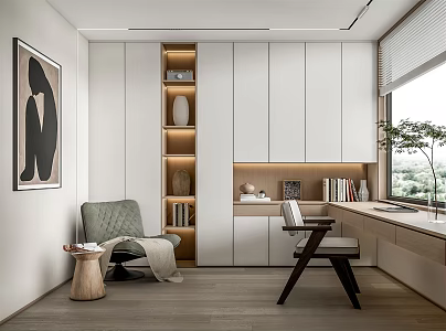 Modern study 3d model