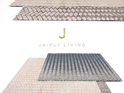 Modern Geometric Pattern Rugs In Neutral Tones From Jaipur Living Collection 3d model
