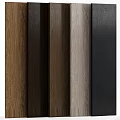 Modern Wooden Wall Paneling With Various Wood Grain Textures And Color Options