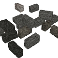 Stone brick stone brick brick stone stone stone stone stone stone stone block rock 3d model