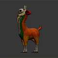 Colorful Llama Decorative Doll With Vibrant Red Green Orange Colors For Home Decor