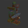 Bench Drill Vertical Drilling Machine Vertical Bench Drilling Machine Tools Hardware Tools Processing Tools Furniture 3d model