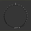 Silver Circular Metal Ring Household Item with Holes for Hanging Support