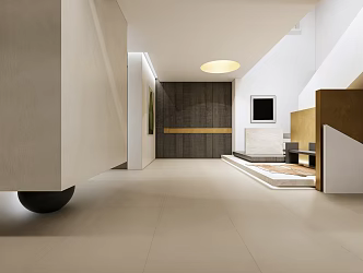 Modern Duplex Villa Living Room Duplex Villa 3d model