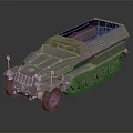 Military Tracked Utility Vehicle With Open Cargo Bay And Heavy Duty Treads