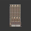 Two Residential Buildings With Brick Red And White Exterior Multi Story Windows Balconies Design