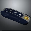 Modern Blue And Silver Car Key With Porsche Logo And Functional Buttons