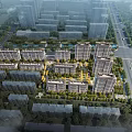 Aerial Planning Of Residential Community With Buildings Roads Greenery And Water Bodies