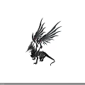 Fantasy Ornate Metallic Mechanical Dragon With Silver Wings And Red Gemstone Accents