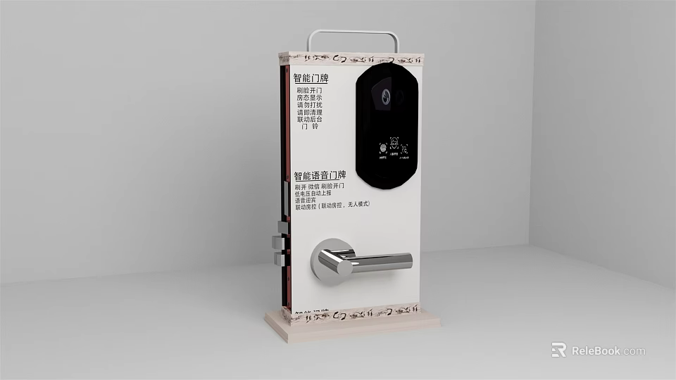 Smart Door Handle With Intelligent Lock System And Fingerprint Recognition Feature 3d model 