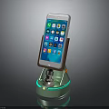 Modern Electronic Smartphone Stand With LED Light Base And Secure Holder Design 3d model