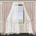 Elegant Soft Velvet Curtains In Light Pink With Sheer Layer For Window Decor