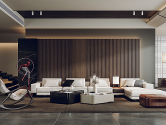 Modern Minotti living room 3d model