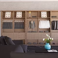 Clothing Store Interior Featuring Mannequins Display Racks Organized Shelves And Fashion Apparel