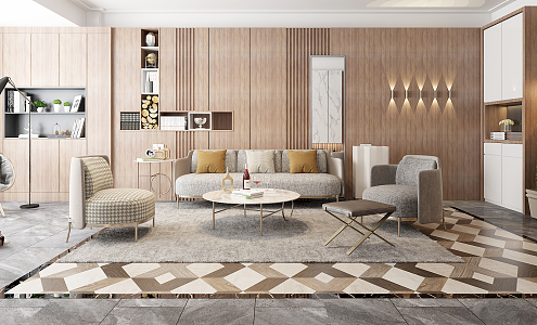 Light Luxury Living Room 3d model