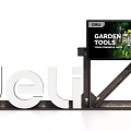Deli 3D Letters Display With Garden Tools Billboard And Metal Stand
