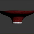 Red Bowl A Functional Household Item With Glossy Surface And Modern Design
