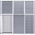 Various Window Blinds With Different Designs And Styles For Home Decoration 3d model