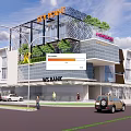ST POINT Commercial Complex With Modern Glass Facade Green Plants And MS BANK