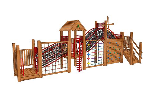 Nordic Slide Children's Outdoor Climbing Slide Recreation Equipment 3d model