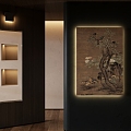 Chinese Middle Ancient Hanging Paintings 3d model