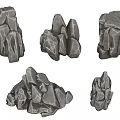 Collection Of Decorative Rockery Stones In Various Natural Shapes For Garden Landscape Decoration