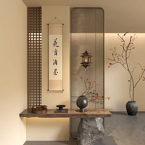 Silent porch partition glass partition 3d model