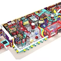 Colorful Indoor Kids Playground With Slides Ball Pit And Climbing Structures