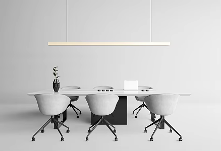 Modern Table and Chair Combination Leisure Negotiation Table and Chair Combination 3d model