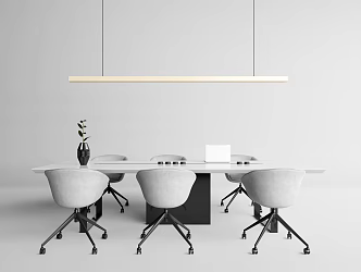Modern Table and Chair Combination Leisure Negotiation Table and Chair Combination 3d model