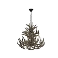 Rustic Antler Chandelier With Multiple Candle Holders For Home Interior Decoration 3d model