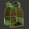 Brown Tactical Vest With Mesh Design Straps And Grid Structure For Outdoor Use