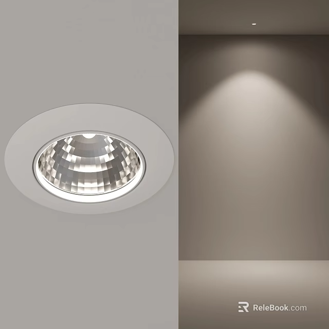 Modern Recessed Downlight Spotlight Ceiling Mounted With Bright Wall Illumination Effect 3d model 