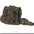 Wood Stone Decorative Craft With Natural Textured Surface And Miniature Design