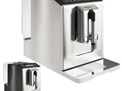 Stainless Steel Modern Automatic Coffee Maker Kitchen Appliance With Brewing Function 3d model